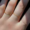 Wholesale Jewelry Simple Style Solid Color Titanium Steel 18K Gold Plated Rings