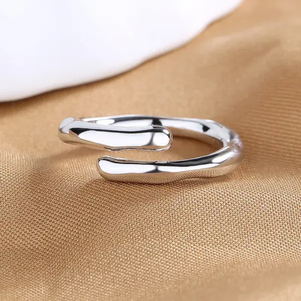 Wholesale 1 Piece Fashion Solid Color Copper Plating Open Ring