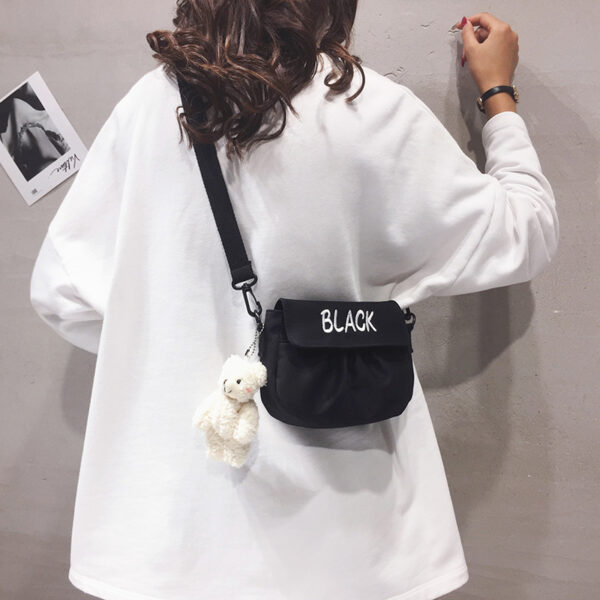 oly-1042f197d9d37a594059f99c1f5fa501 Wholesale Nylon shoulder bag women's fashion printed letter messenger bag versatile Korean style mobile coin purse women's