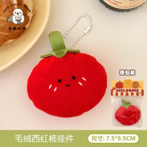 3# plush tomato pendant