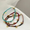 Wholesale Elegant Geometric 304 Stainless Steel Labradorite Gold Plated Natural Stone Stainless Steel Bracelets In Bulk