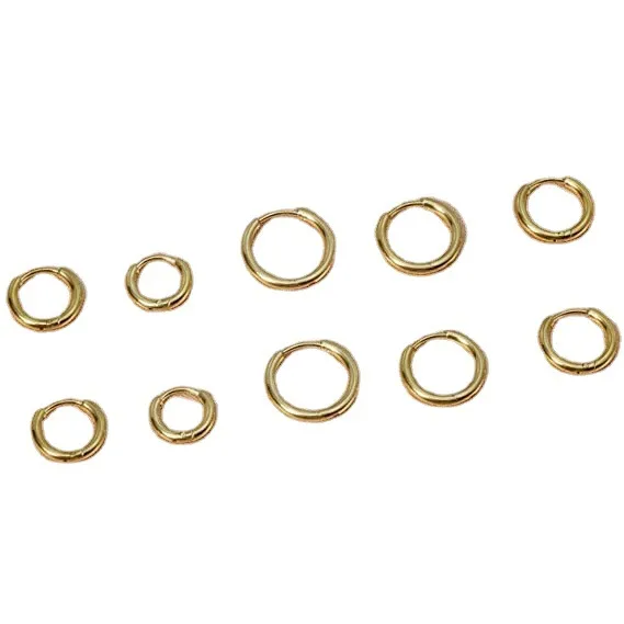 Fashion 18K Vacuum Plated 316L Stainless Steel Hoop Earrings Wear-resistant Color-retaining Stud Earrings Geometric Pattern Jewelry