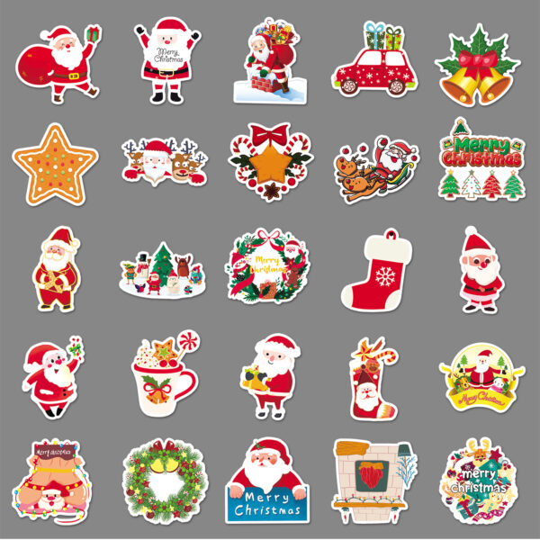 Wholesale 102 pcs/pack Christmas Cartoon Graffiti Holiday Theme Sticker
