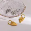 PVD Coated Real Gold Plated 18K Gold Heart Shape 304 Stainless Steel Simple Style Classic Style Waterproof Non Tarnish Ear Studs