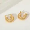 Wholesale 1 Pair Casual Elegant Artistic Irregular Geometric 304 Stainless Steel 18K Gold Plated Ear Studs