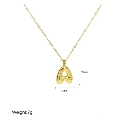 Wholesale Brass Simple Style Plating Letter Pendant Necklace
