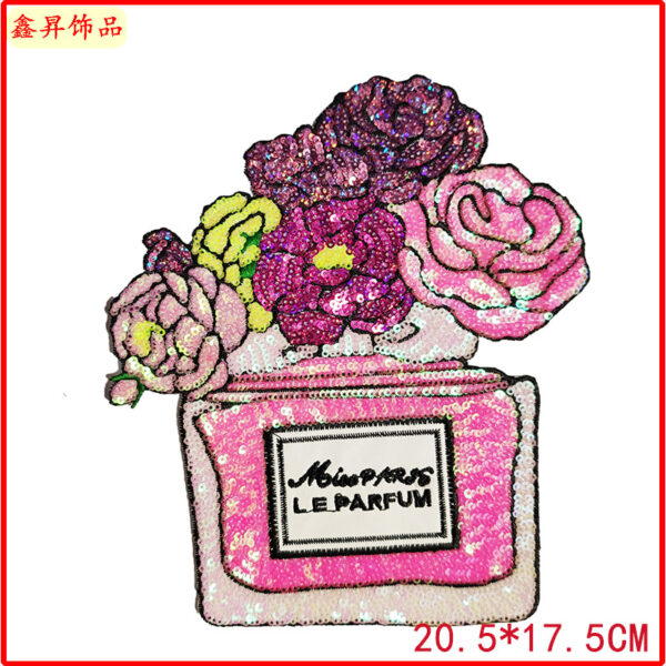 Wholesale Sequin embroidery clothing accessories cactus flower clothing accessories sequin embroidery towel embroidery cloth patch factory direct supply