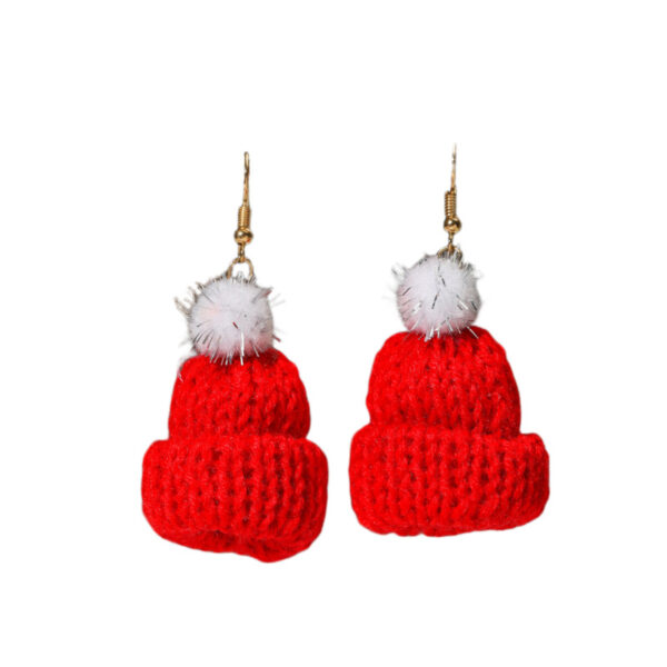oly-106e96d17acbb0b6f17a601c17565314 Wholesale Christmas Pom-Pom Knitted Hat Earrings