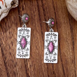 Rhombus-shaped pink turquoise