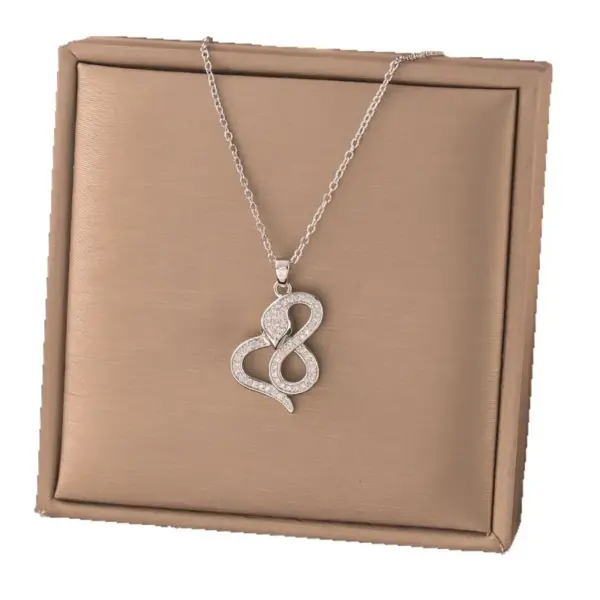 PVD Coated Real Gold Plated Star Heart Shape Flower Titanium Steel Sweet Classic Style Waterproof Non Tarnish Titanium Steel Pendant Necklace