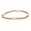 Wholesale Vacation Beach Sweet Solid Color 304 Stainless Steel 18K Gold Plated Bracelets In Bulk