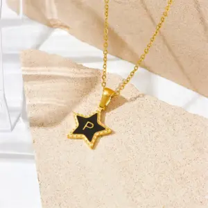 P Letter Gold Necklace