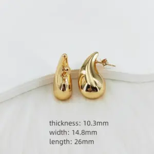 Gold / 14.8mm*26mm / 1 Pair