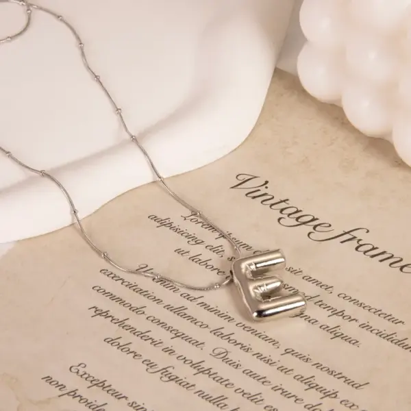 Wholesale Jewelry Simple Style Letter 304 Stainless Steel Stainless Steel Necklaces