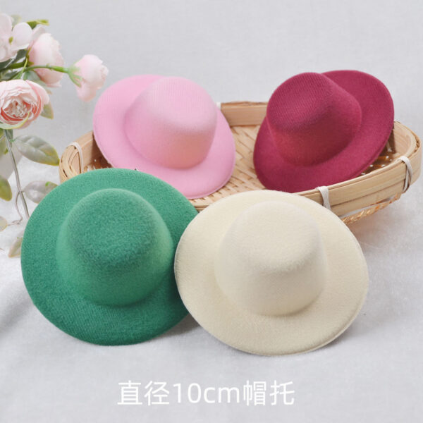 Wholesale Brushed Loli Doll DIY Original Hat Embryo Base Small Hat Hair Accessories Hat Holder Decorative Naked Hat 10cm