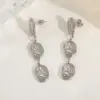 Wholesale 1 Pair Vintage Style Exaggerated Round Plating 304 Stainless Steel 18K Gold Plated Drop Earrings