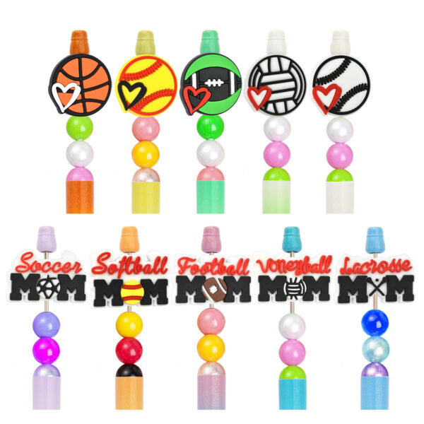 oly-1089fabec506cb448a47425016adab4d Wholesale DIY Ball Sports Series Ballpoint Pen Focus Beads