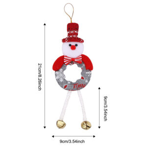 Round hemp rope leg snowman pendant