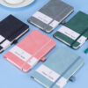 Wholesale A7 Mini Notebook Wholesale Pu Skin-Feel Strap Flap Pocket Pants Notebook Student Diary A5 Record Small Notebook Printed Logo