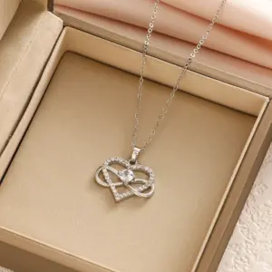 6277 Silver Infinity Symbol Heart 8