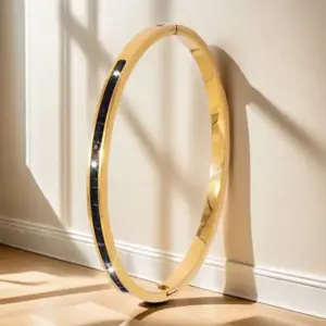 44-E-4 Gold Black Diamond Bracelet