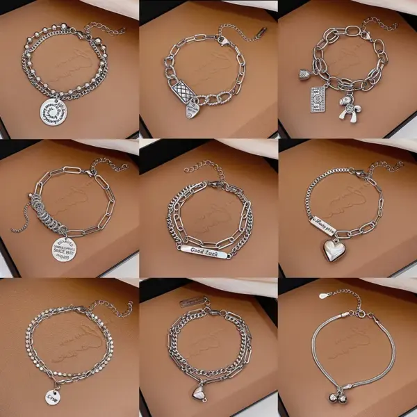 Wholesale Copper Beaded Plating Inlay Heart Shape Flower Bow Knot Pearl Zircon Bracelets