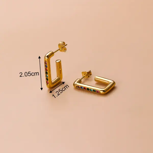 1 Pair Fashion Round Tassel Plating Inlay 304 Stainless Steel Zircon Stainless Steel Earrings