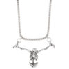 Wholesale Gothic Diablo Skull Pendant Necklace Punk Hip Hop Alloy Dressed Skeleton Collarbone Chain Halloween Necklace Chain