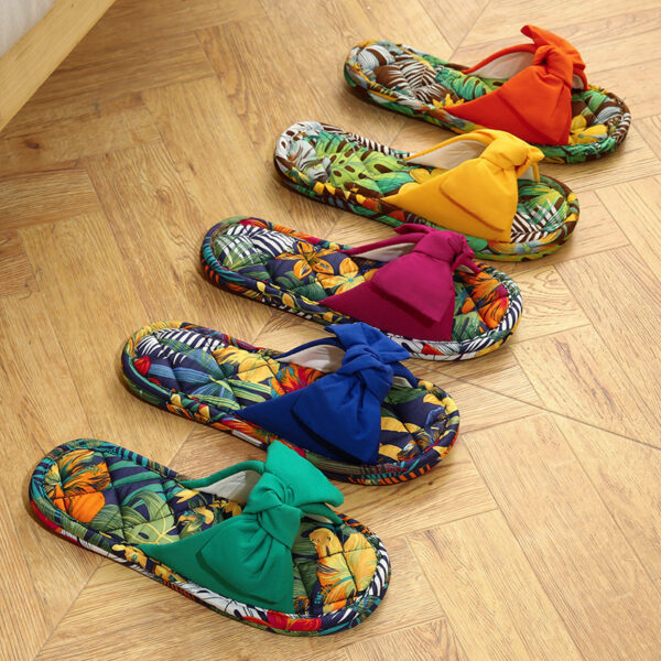 oly-10b25ad8c3295dd0930ba72cc5ee7c6e Wholesale Early Spring Contrast Color Home Indoor Sandals Women's Lightweight Anti-Noise Soft Sole Anti-Slip Floor Cloth Sole Slippers