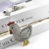 Wholesale Diamond studded hen keychain