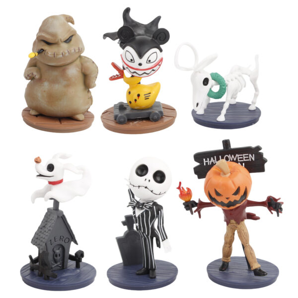 Wholesale 6 2Nd Generation Nightmare before Christmas Jack Jack Skellington Figure Car Desktop Doll Car Ornament