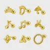 Wholesale 1 Piece Cute Simple Style Geometric Animal Crown Plating Titanium Steel Ear Studs