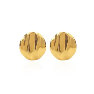 Round Water Ripple Ear Studs / Cash commodity and quick delivery