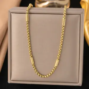 32【H1207】3.0 Pearl Necklace Chain / Gold