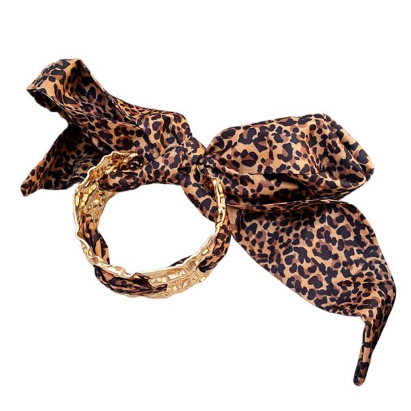 Wholesale Spicy Leopard Print Ribbon Alloy Bracelet for Women