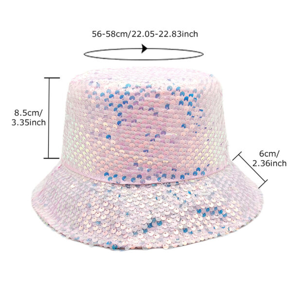 Wholesale Foreign trade new women's fashion color sequin cap face small double-sided sun hat European and American personality sunscreen fisherman hat