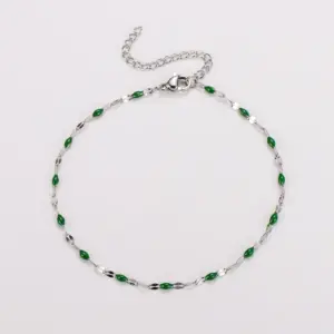 Steel Color-Dark Green / Lip chain