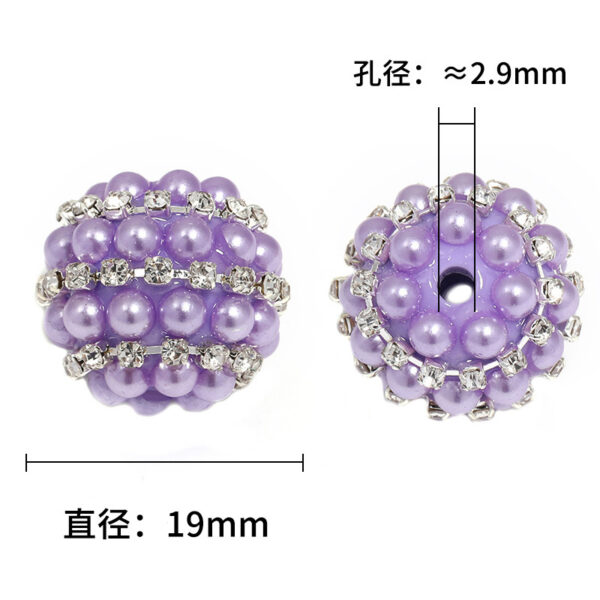 oly-10d10711af2239ff5f54e48729a75bb1 Wholesale Candy-colored pearl rhinestone ball with straight hole