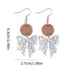 Wholesale Cross-border New Sports Style Ball Bow Round Pieces Stitching Pendant Earrings Acrylic Earrings Gift