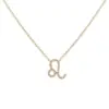 Copper Cable Chain Plating Inlay Constellation Zircon Pendant Necklace