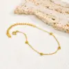 Wholesale Stainless Steel Heart Shape PVD Coated Gold Plated Casual Simple Style Waterproof Non Tarnish Plating Curb Chain Gold Necklace