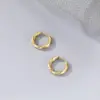 Wholesale PVD Coated 18K Gold Real Gold Plated Circle Solid Color 304 Stainless Steel Fashion Waterproof Non Tarnish Earrings