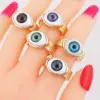 Wholesale Retro Devil's Eye Copper Open Ring Plating Resin Copper Rings