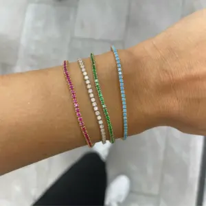 Wholesale Copper Inlay Round Zircon Copper Bracelets