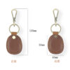 Wholesale Vintage top layer cowhide door hand-sewn leather card holder keychain