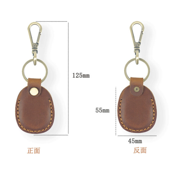 Wholesale Vintage top layer cowhide door hand-sewn leather card holder keychain