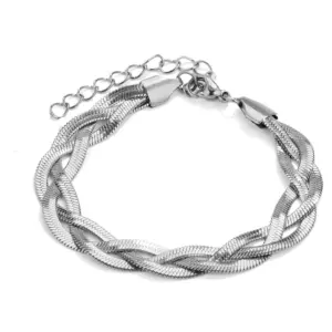 3-Piece Braided Steel Color-Bracelets