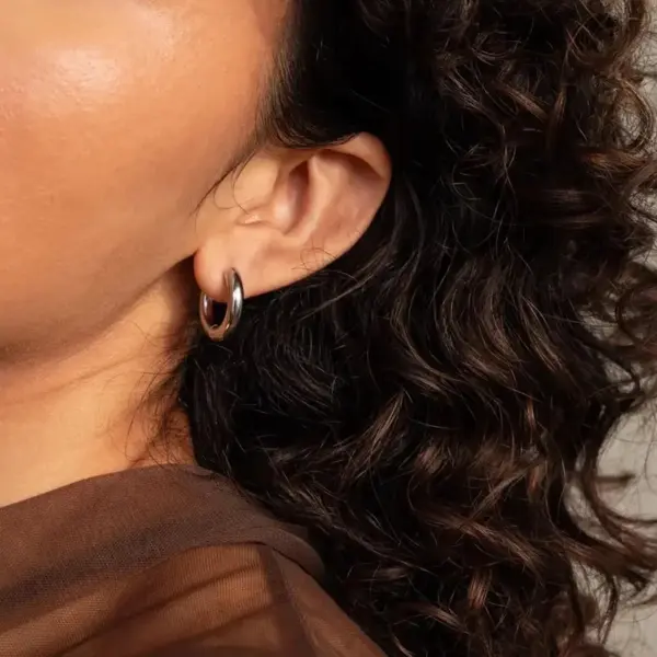 Wholesale Imanco Classic Hip-Hop Geometric Pattern 304 Stainless Steel Hoop Earrings For Women Round Ear Clips Fashion Jewelry Accessories