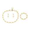 Wholesale Mother-of-Pearl Earrings Necklace Bracelet suit Women's Light Luxury High-end Clavicle Chain All-match Earrings
