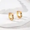 Wholesale 1 Pair Simple Style Color Block Inlay 201 Stainless Steel Zircon Earrings